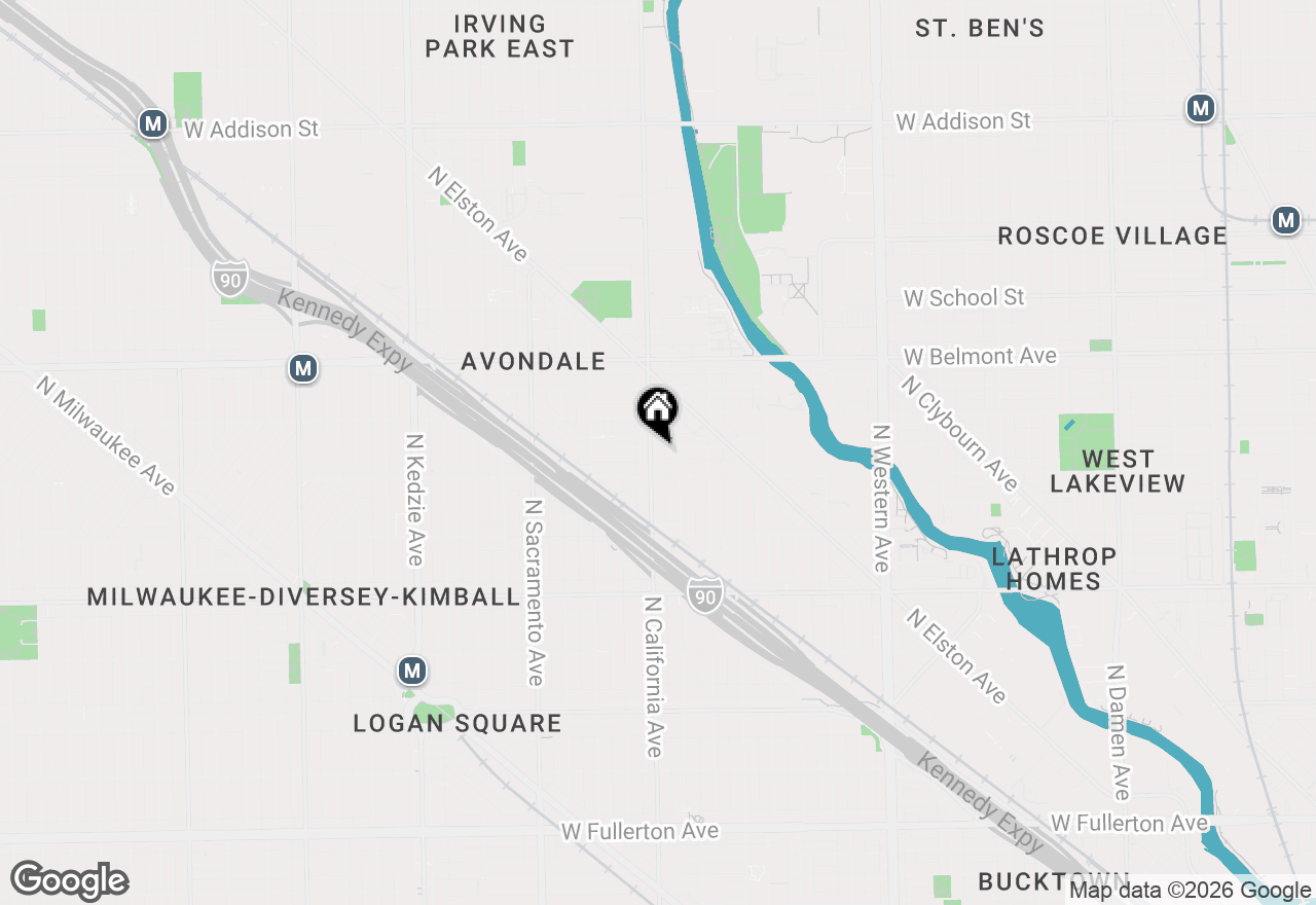 Map of 3025 N California Avenue #1SW, Chicago, IL 60618