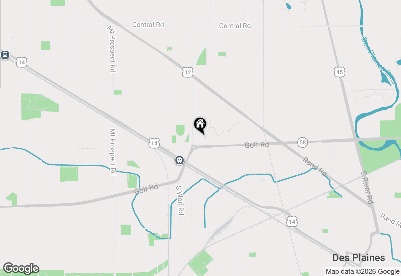Map of 134 N 8th Avenue, Des Plaines, IL 60016