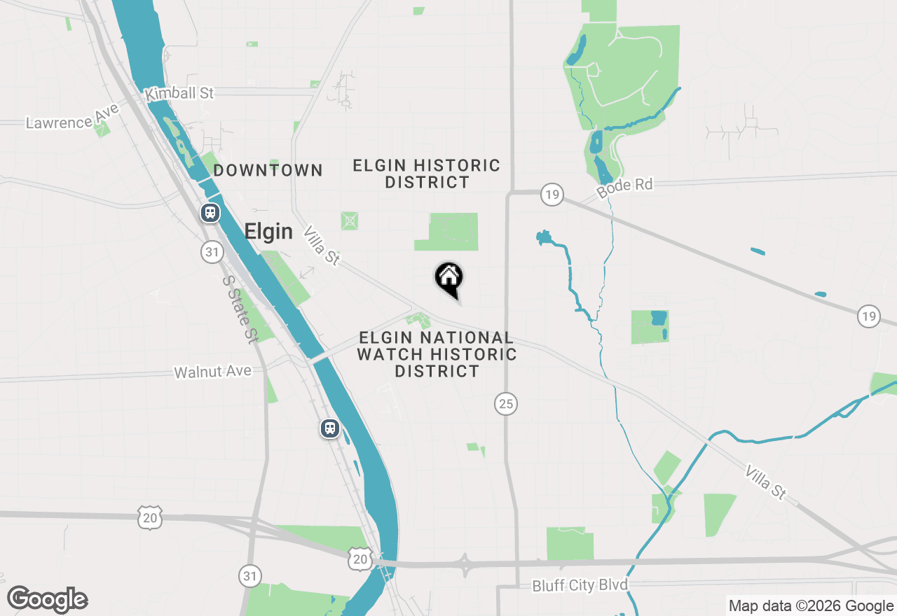 Map of 483 Barrett Street, Elgin, IL 60120