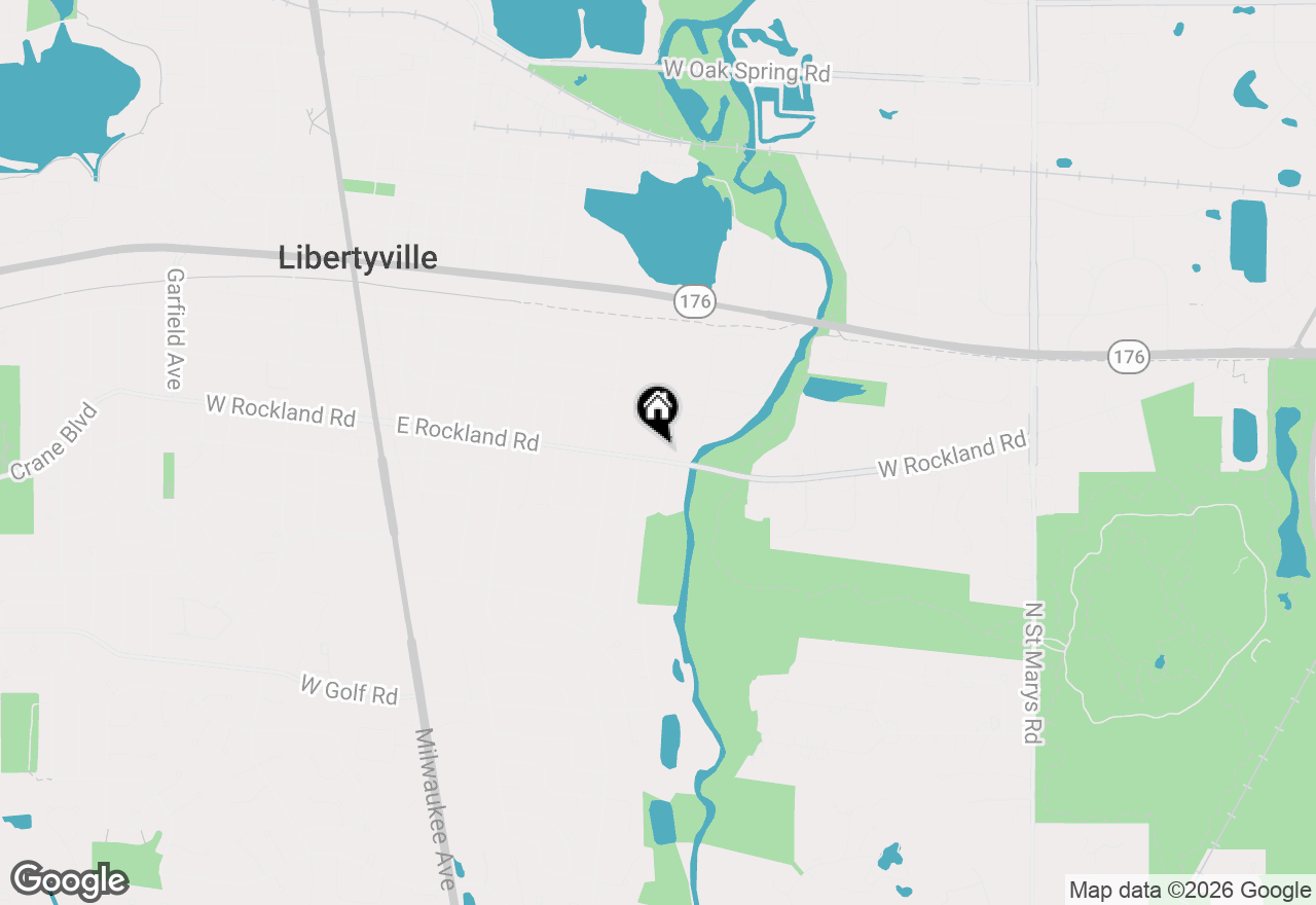Map of 836 E Rockland Road, Libertyville, IL 60048