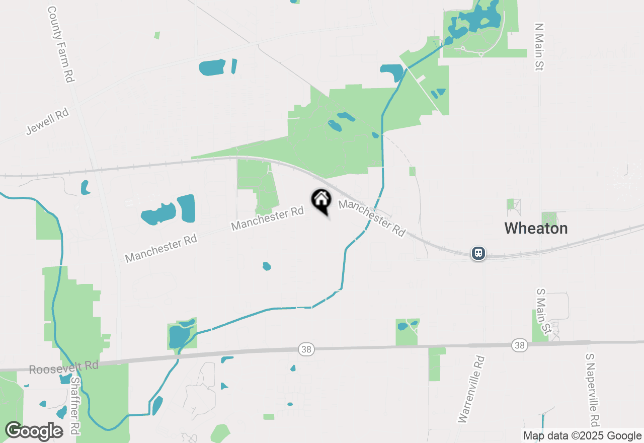 Map of 218 N Woodlawn Street, Wheaton, IL 60187