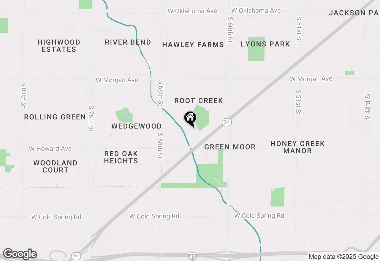 Map of 6421 W Dodge Pl, Milwaukee, WI 53220