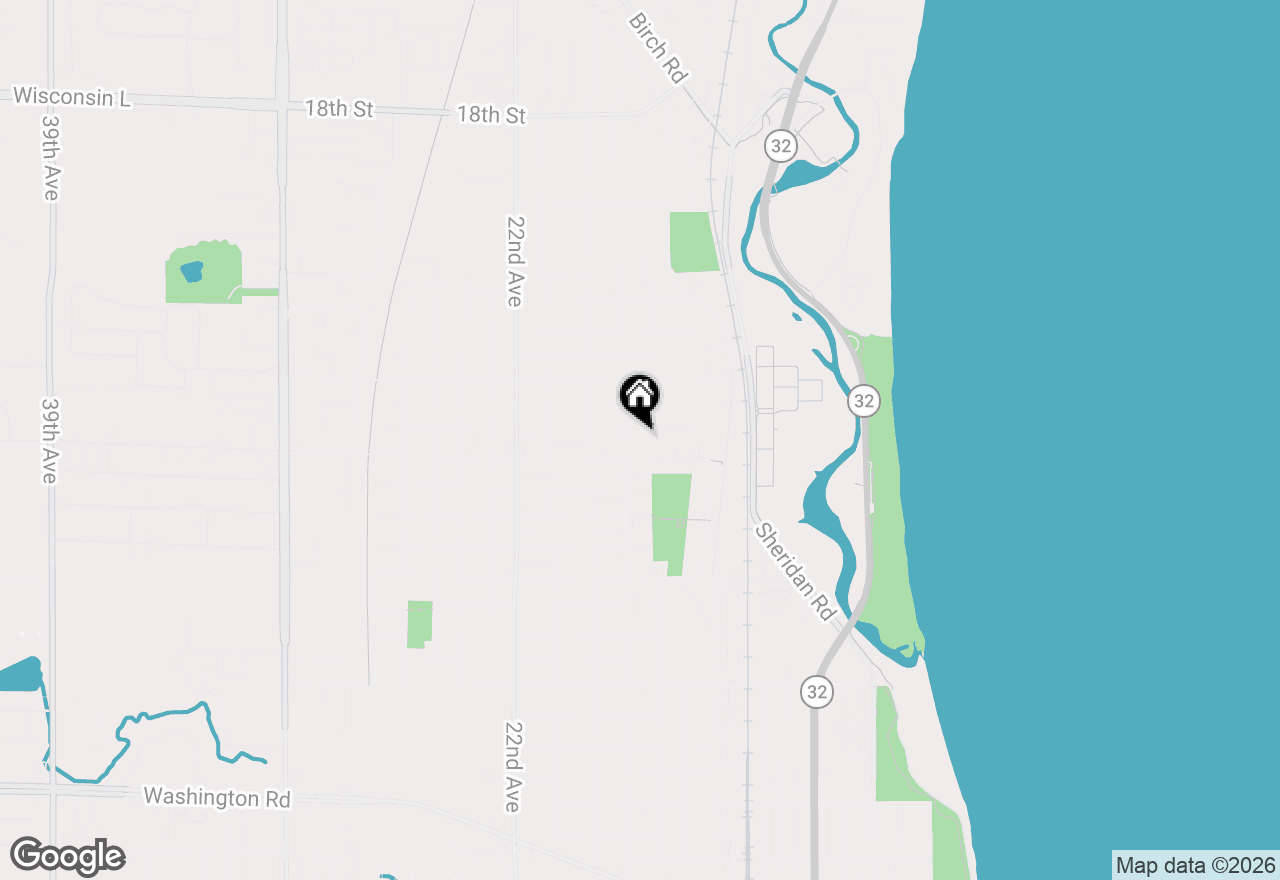 Map of 1715 26th St, Kenosha, WI 53140