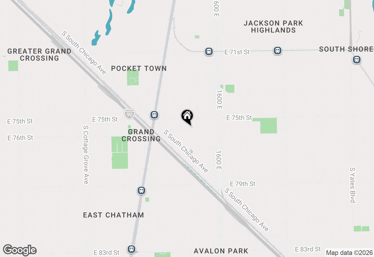 Map of 7539 S Dorchester Avenue, Chicago, IL 60619
