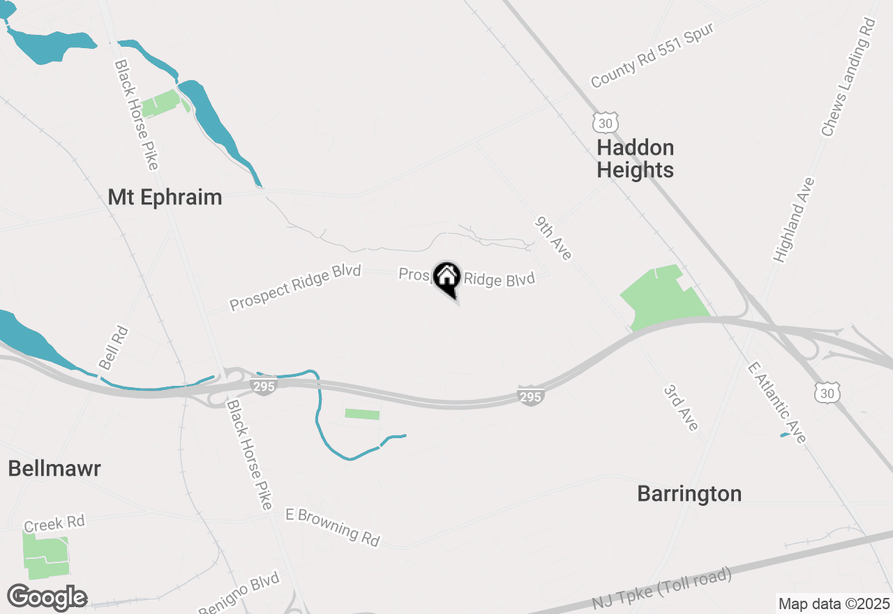 Map of 1401 W High Street, Haddon Heights, NJ 08035
