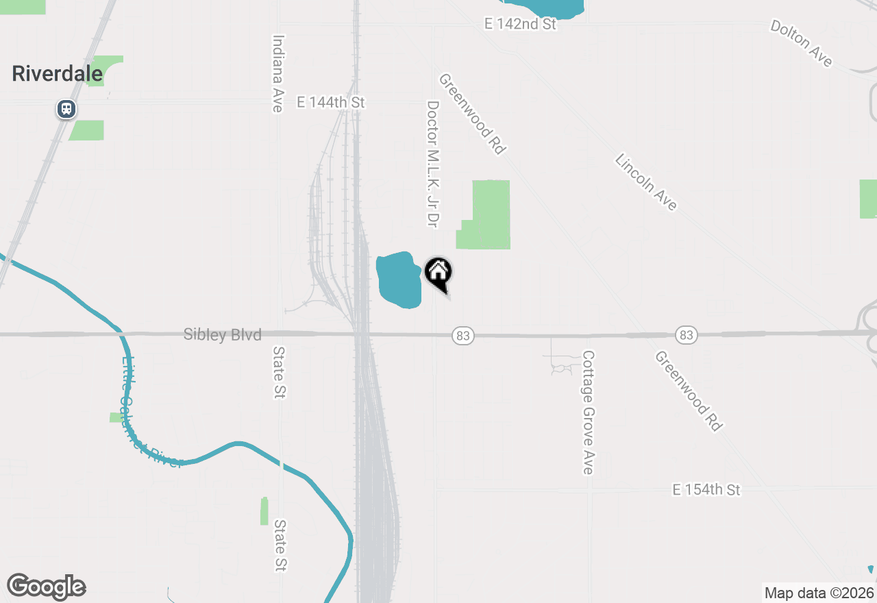 Map of 14909 Martin Luther King Jr Drive, Dolton, IL 60419