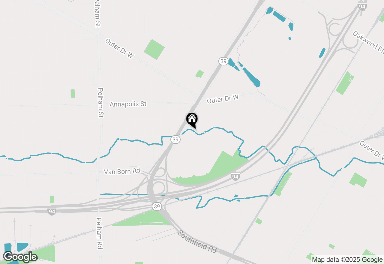 Map of 17414 Euclid Avenue, Allen Park, MI 48101