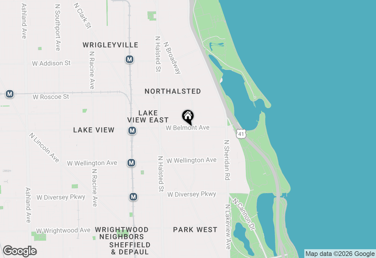 Map of 621 W Belmont Avenue #405, Chicago, IL 60657