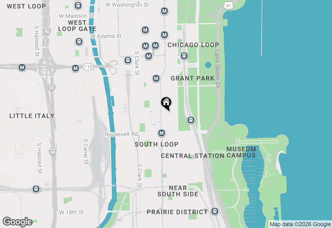 Map of 1020 S Wabash #100, Chicago, IL 60605