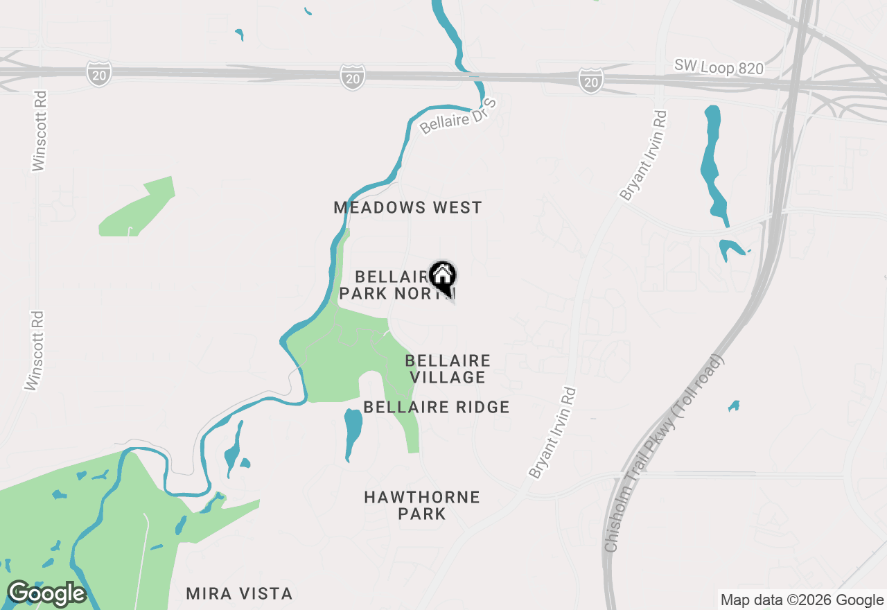 Map of 6708 E Park Drive, Fort Worth, TX 76132