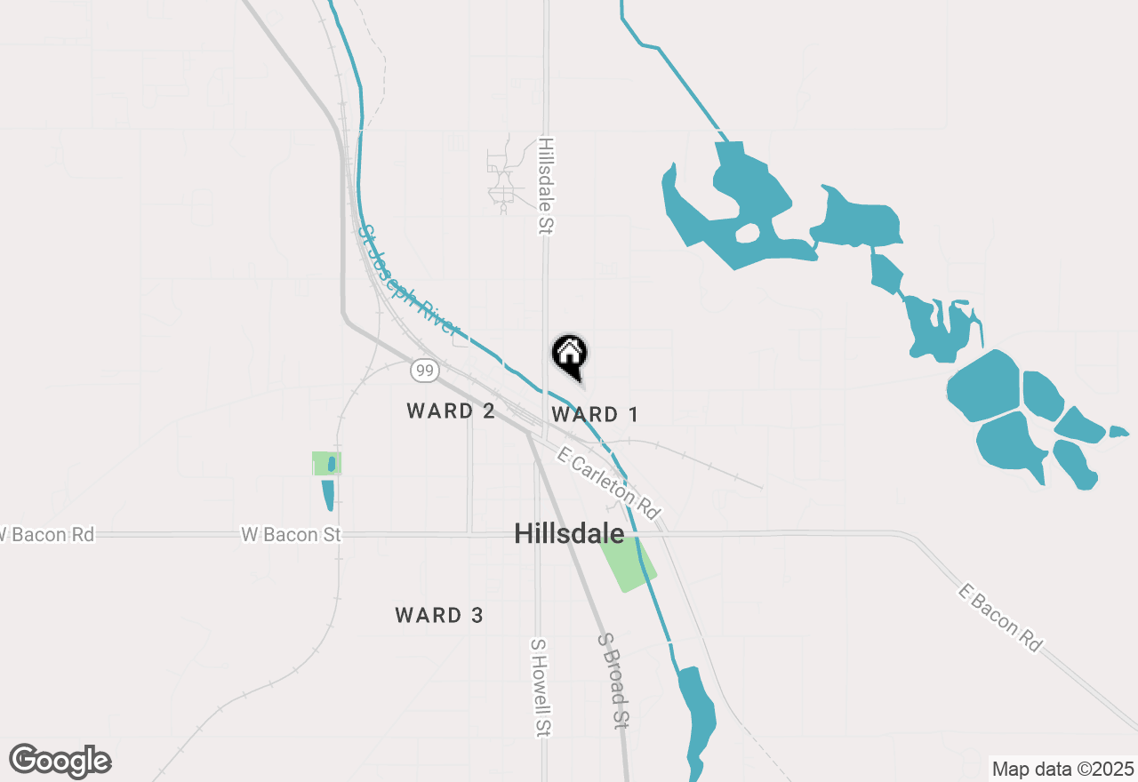 Map of 32 Garden Street, Hillsdale, MI 49242