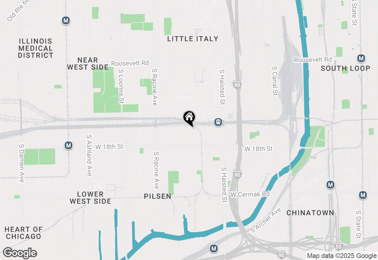 Map of 1013 W 16th Street #1W, Chicago, IL 60608