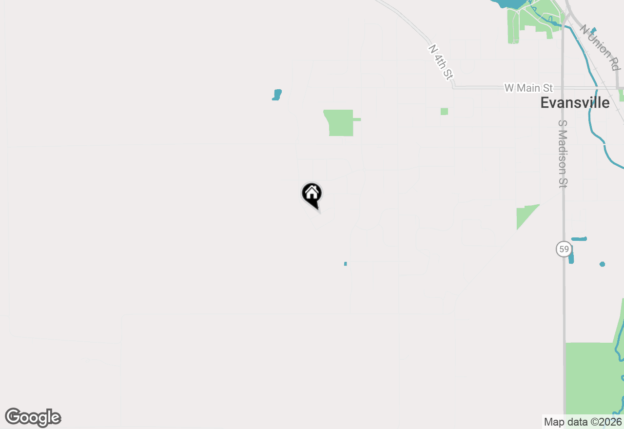 Map of 654 Locust Lane, Evansville, WI 53536