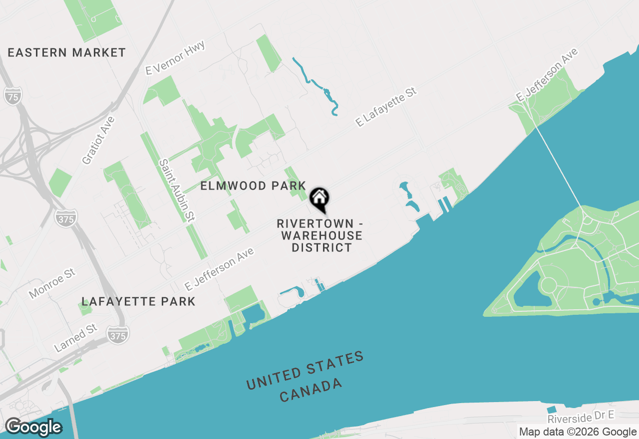 Map of 2900 E Jefferson Avenue #901D, Detroit, MI 48207