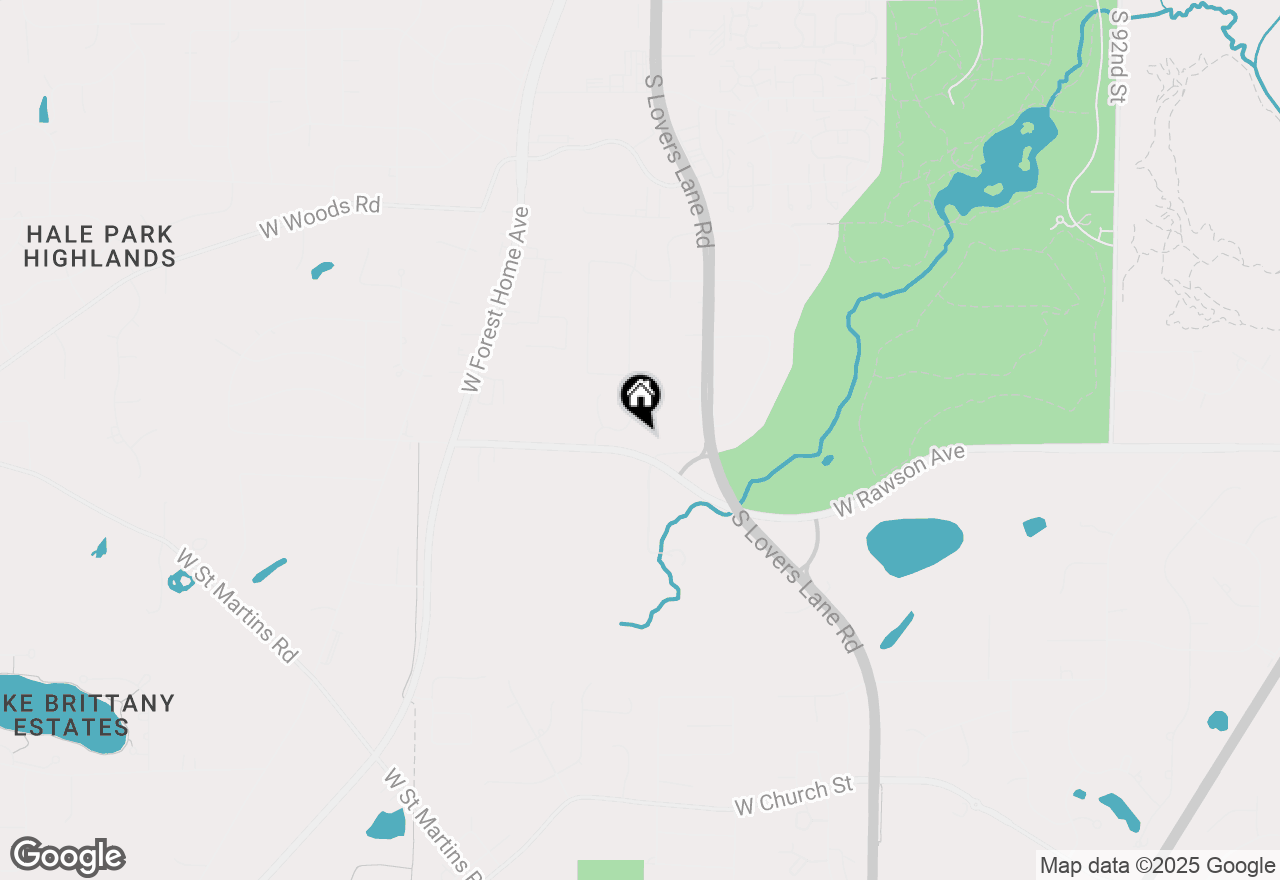 Map of 10820 W Rawson Ave, Franklin, WI 53132