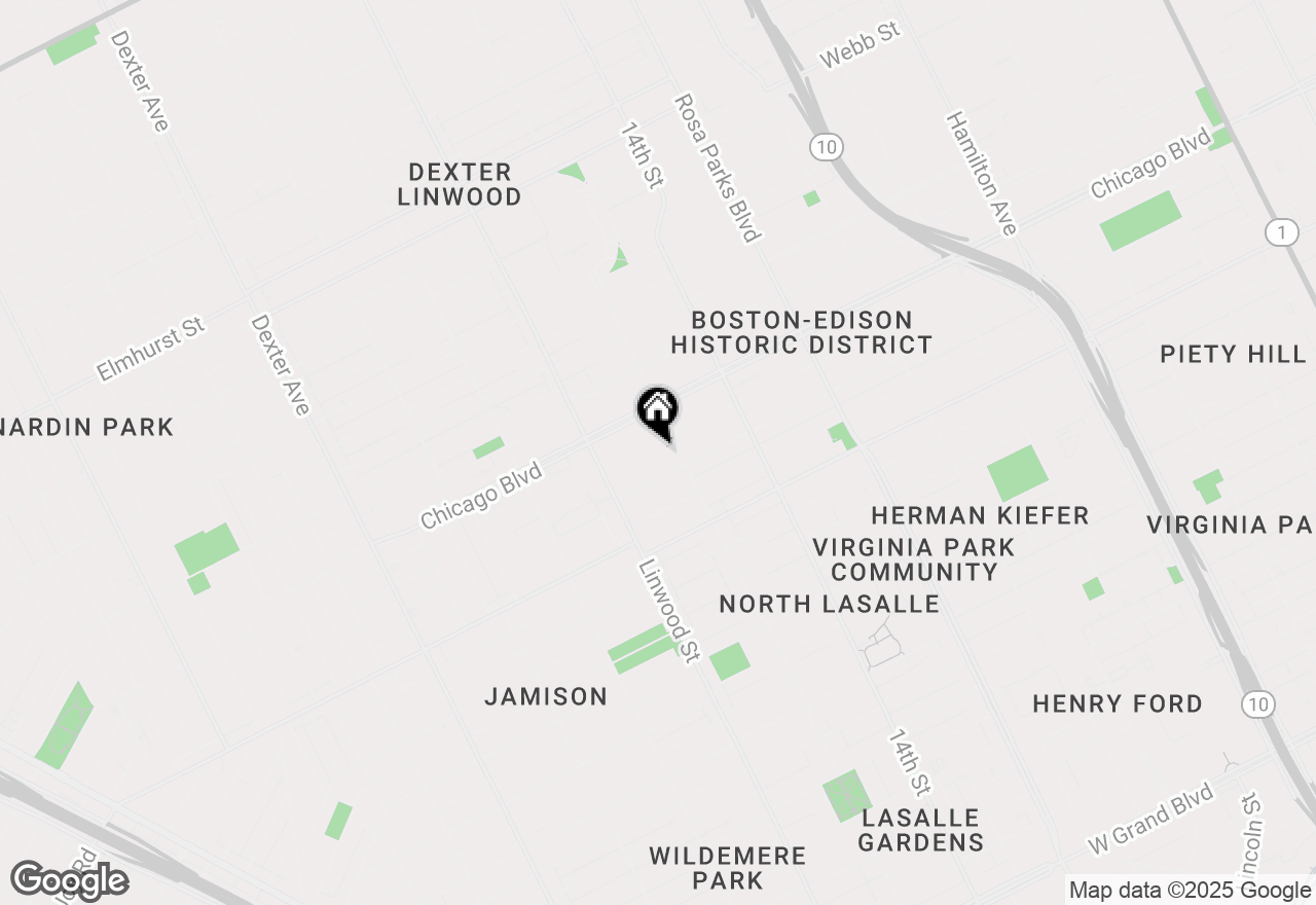 Map of 2437 Longfellow Street, Detroit, MI 48206