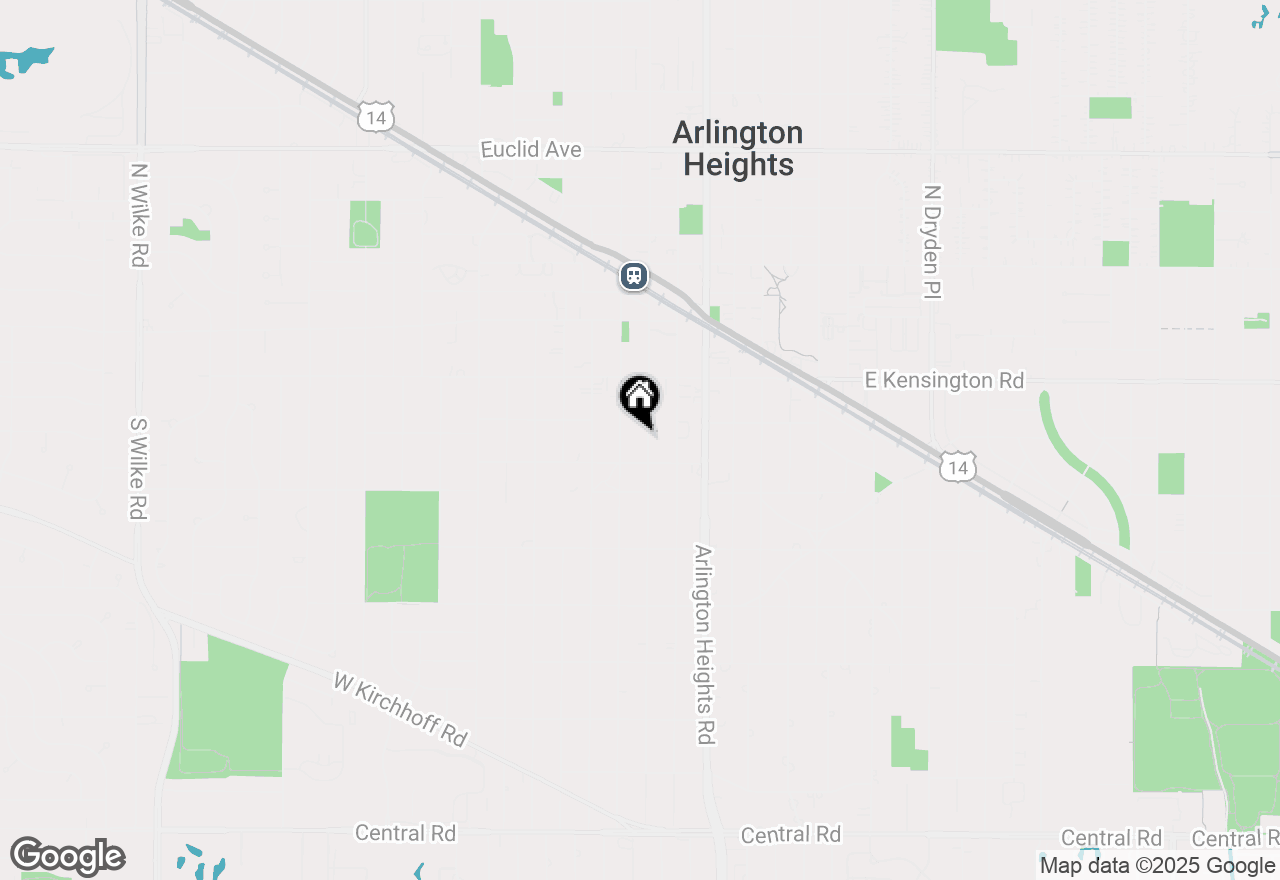 Map of 214 S Dunton Avenue, Arlington Heights, IL 60005