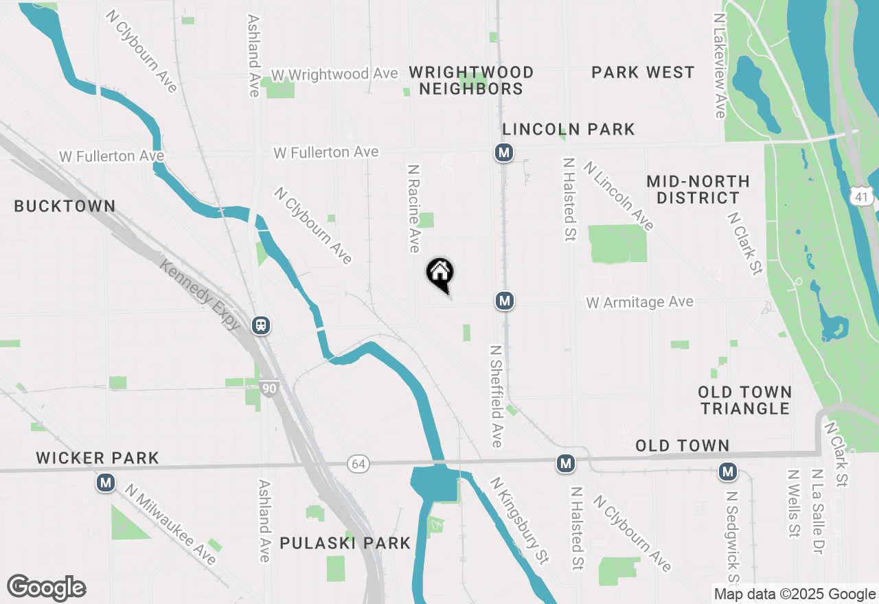 Map of 1134 W Armitage Avenue #3, Chicago, IL 60614