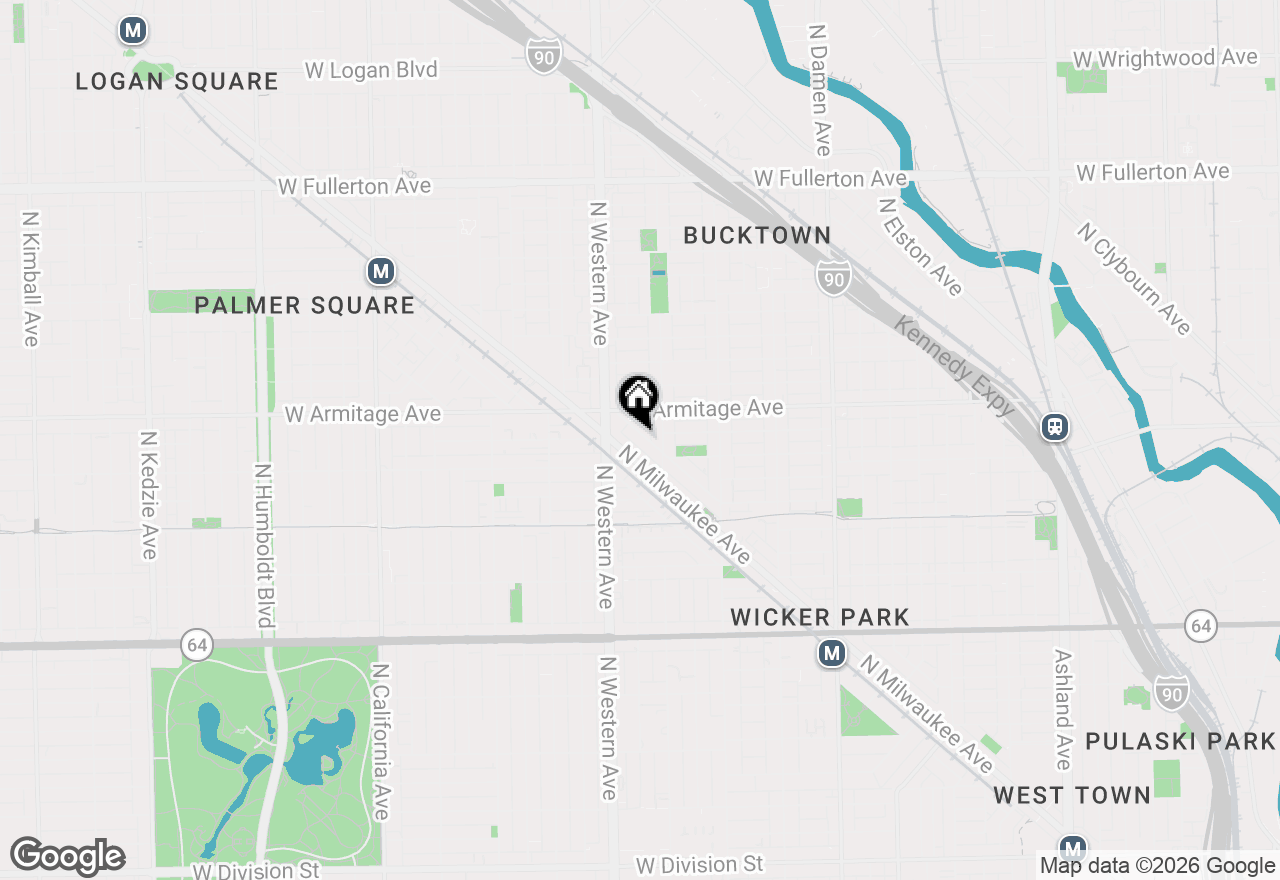 Map of 1936 N Wilmot Avenue, Chicago, IL 60647