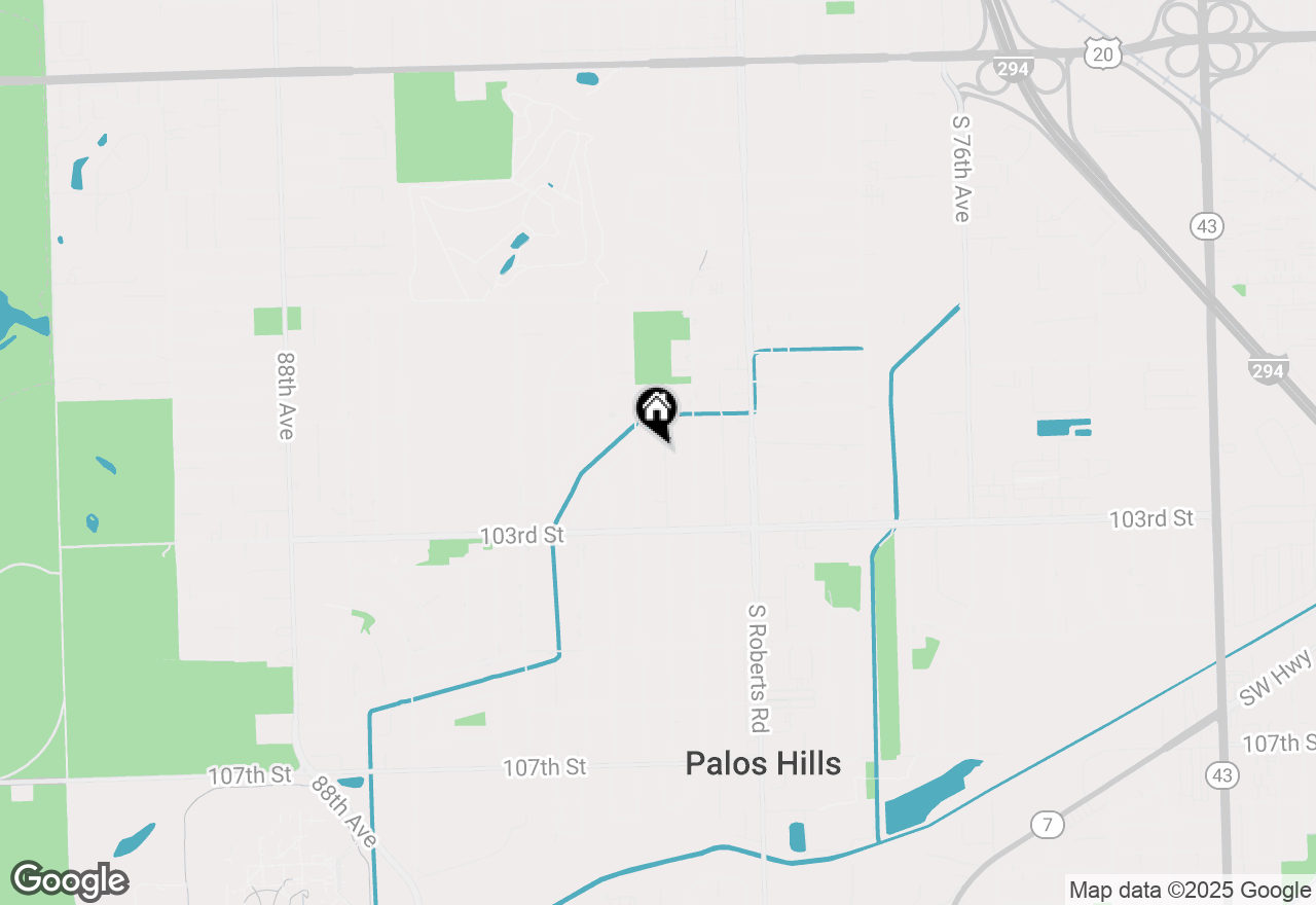 Map of 10114 S 81st Court, Palos Hills, IL 60465