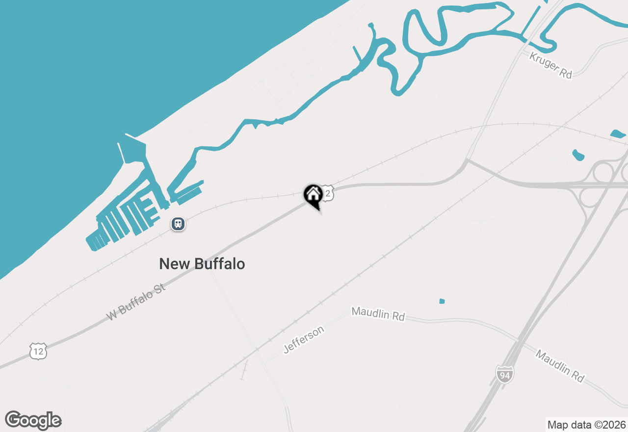Map of 28 S Griffith Street, New Buffalo, MI 49117