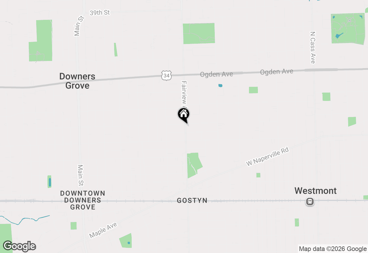 Map of 4604 Fairview Avenue, Downers Grove, IL 60515