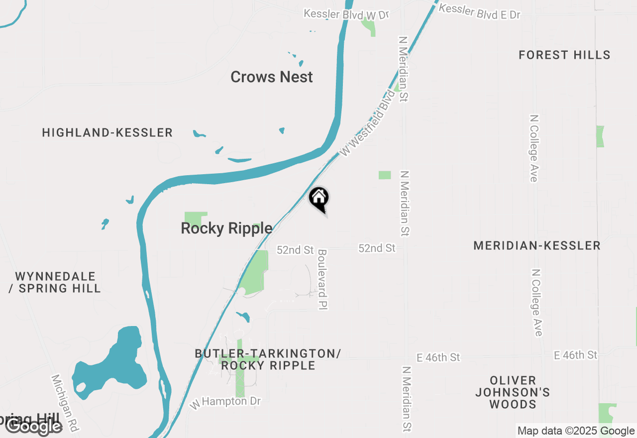 Map of 5300 Boulevard Place, Indianapolis, IN 46208