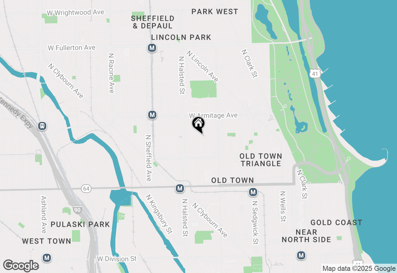 Map of 1878 N Orchard Street, Chicago, IL 60614