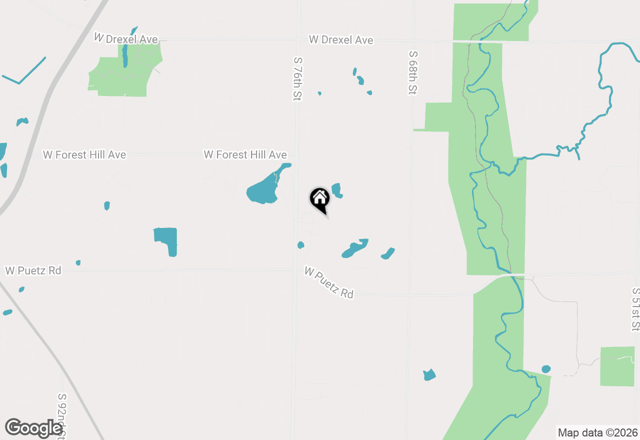 Map of 7402 W Twin Oaks Ct, Franklin, WI 53132