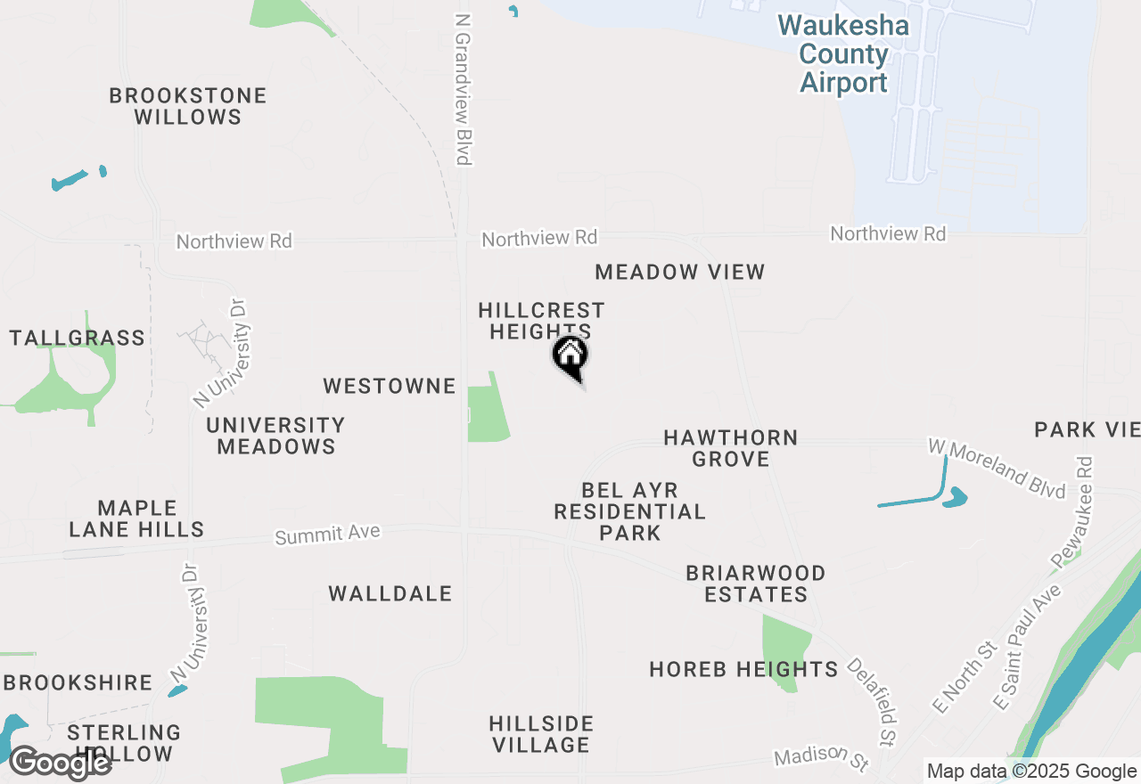 Map of 1106 Evergreen Dr, Waukesha, WI 53188