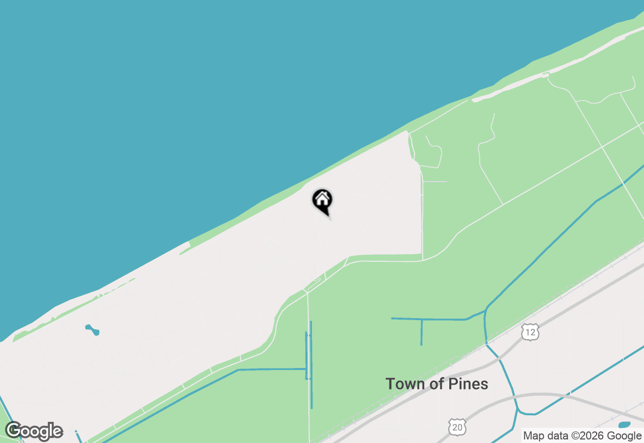 Map of 23 Lake Shore County Road, Beverly Shores, IN 46301