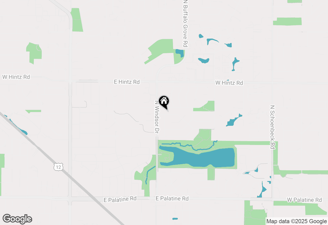 Map of 1418 E Waverly Drive, Arlington Heights, IL 60004