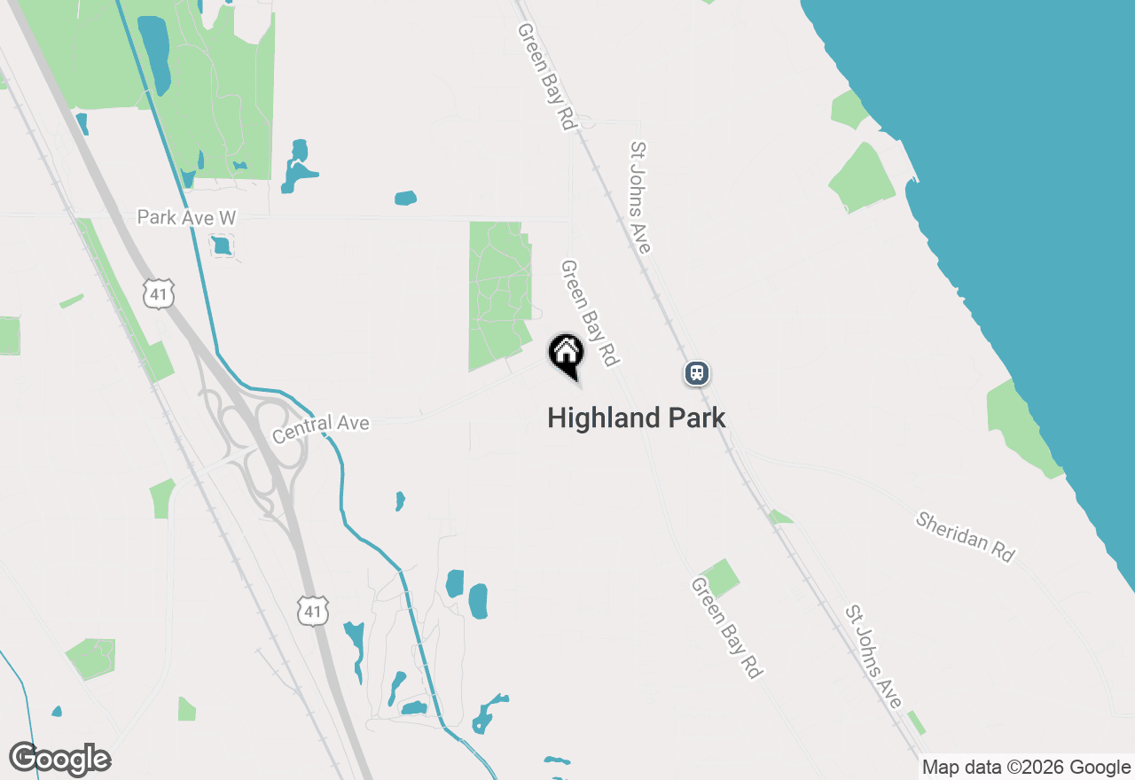 Map of (Address confidential), Highland Park, Illinois 60035