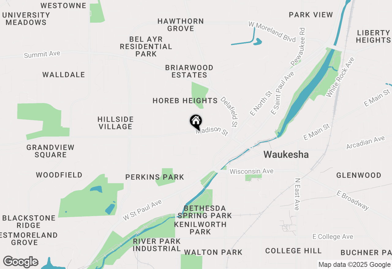 Map of 701 Madison St, Waukesha, WI 53188