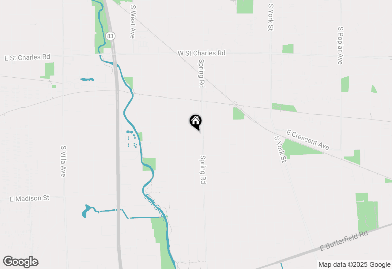 Map of 605 S Hillside Avenue, Elmhurst, IL 60126