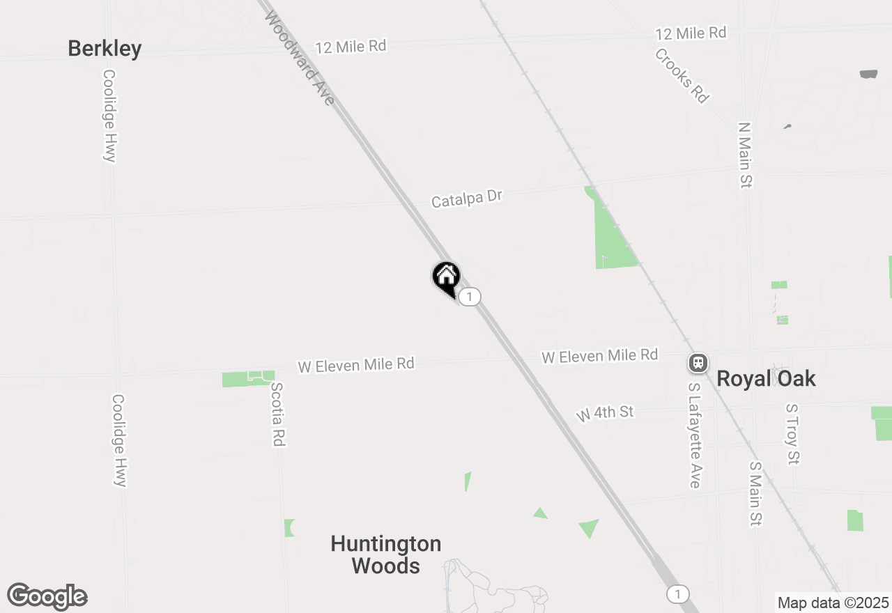 Map of 800 Cambridge Road, Berkley, MI 48072