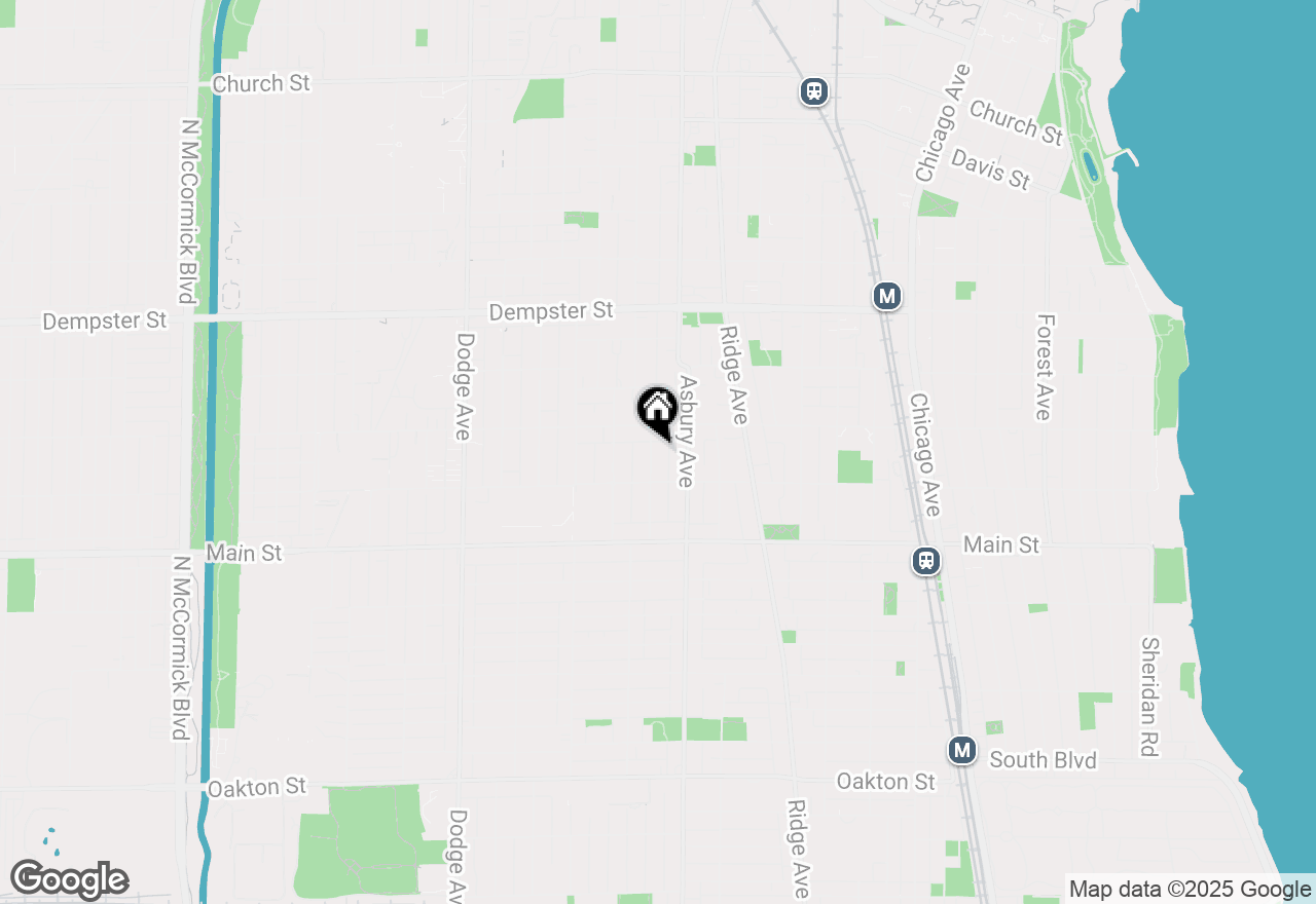 Map of 1025 Wesley Avenue, Evanston, IL 60202