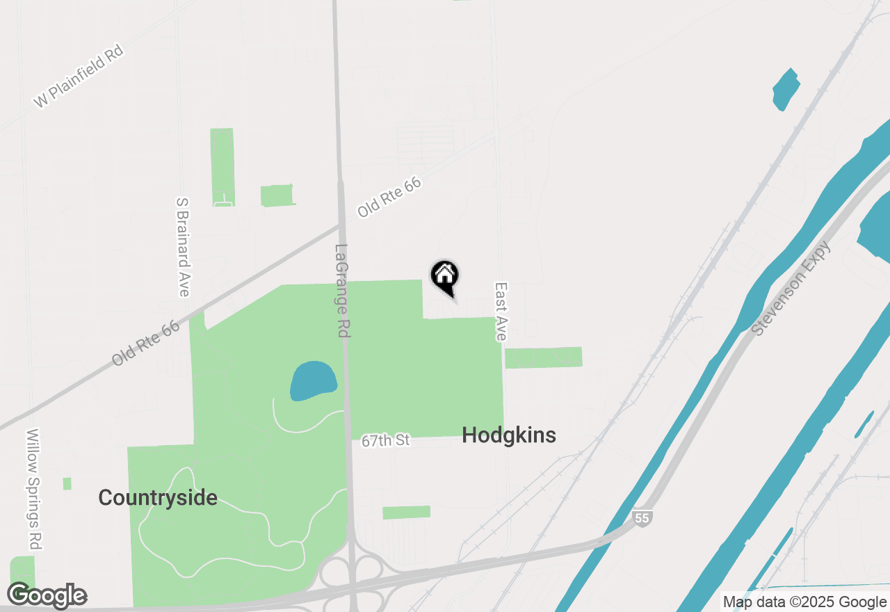 Map of 36 Elm Lane, Hodgkins, IL 60525