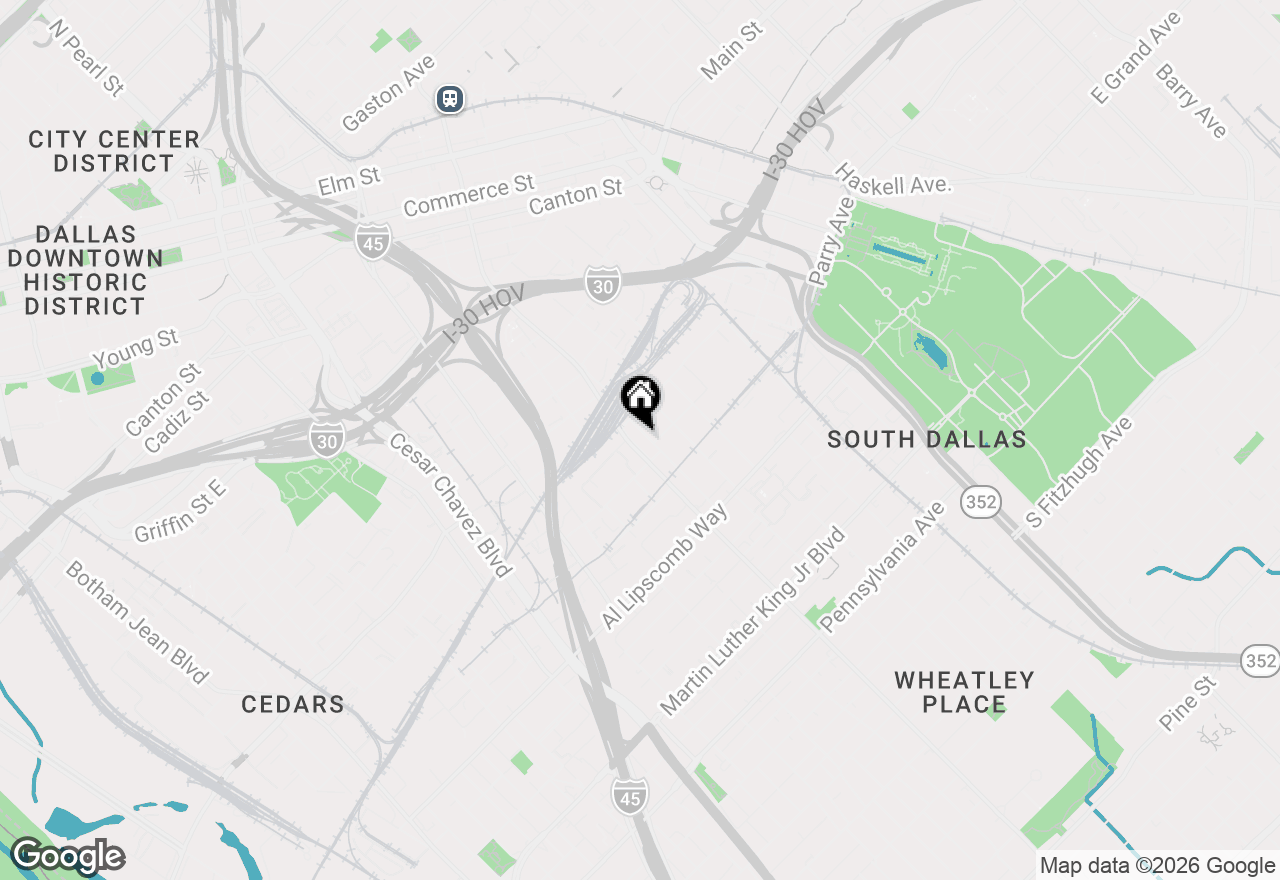 Map of 2418 Merlin Street, Dallas, TX 75215