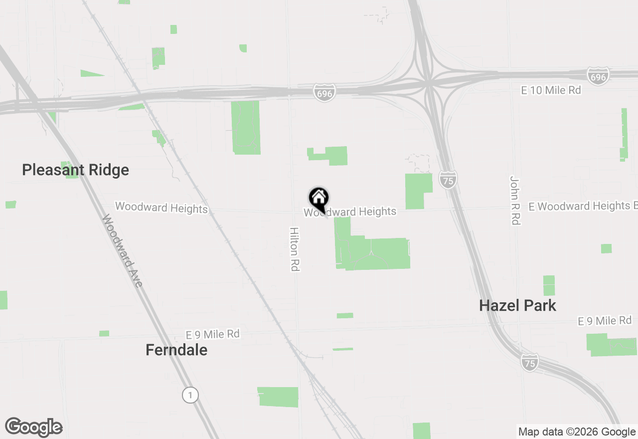 Map of 2636 Harris Street, Ferndale, MI 48220