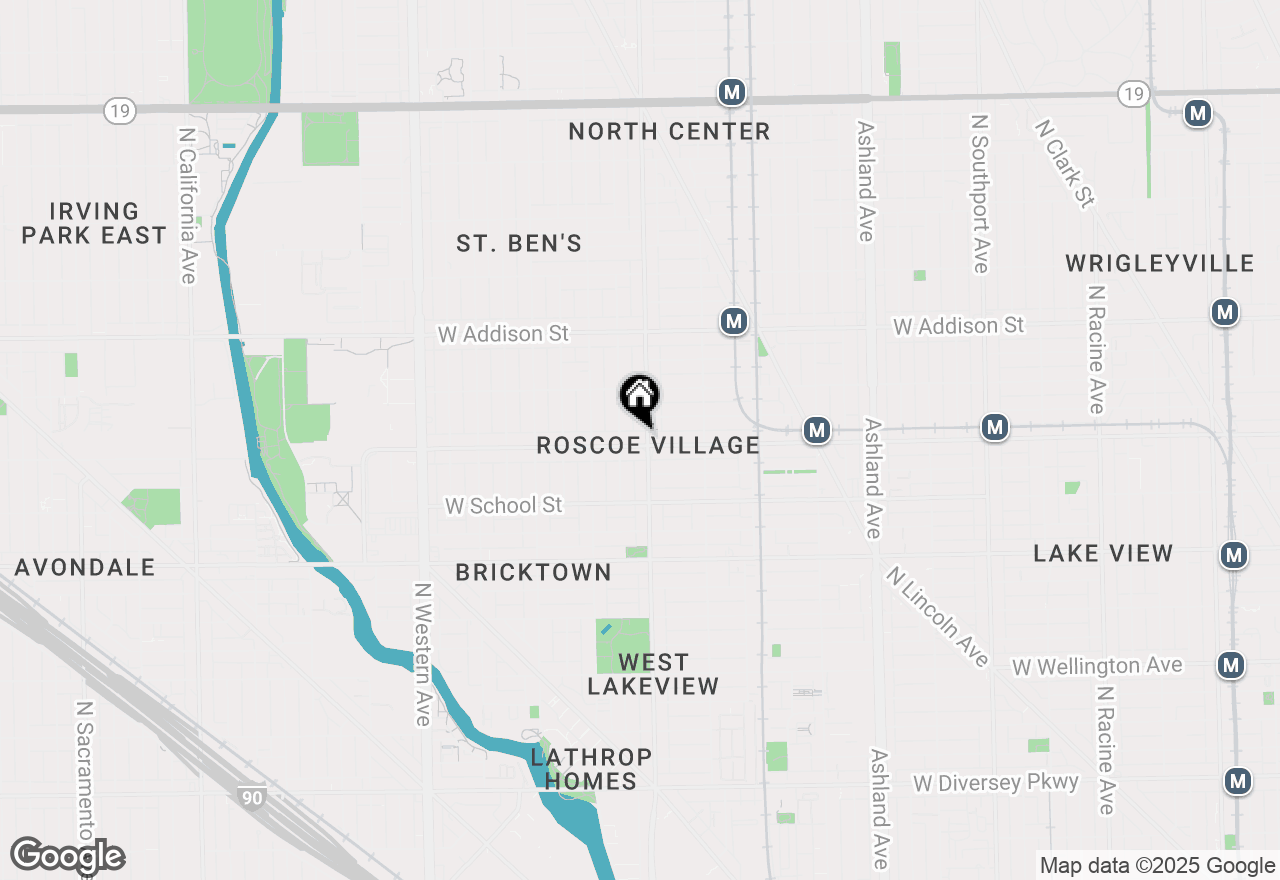 Map of 2004 W Roscoe Street, Chicago, IL 60618