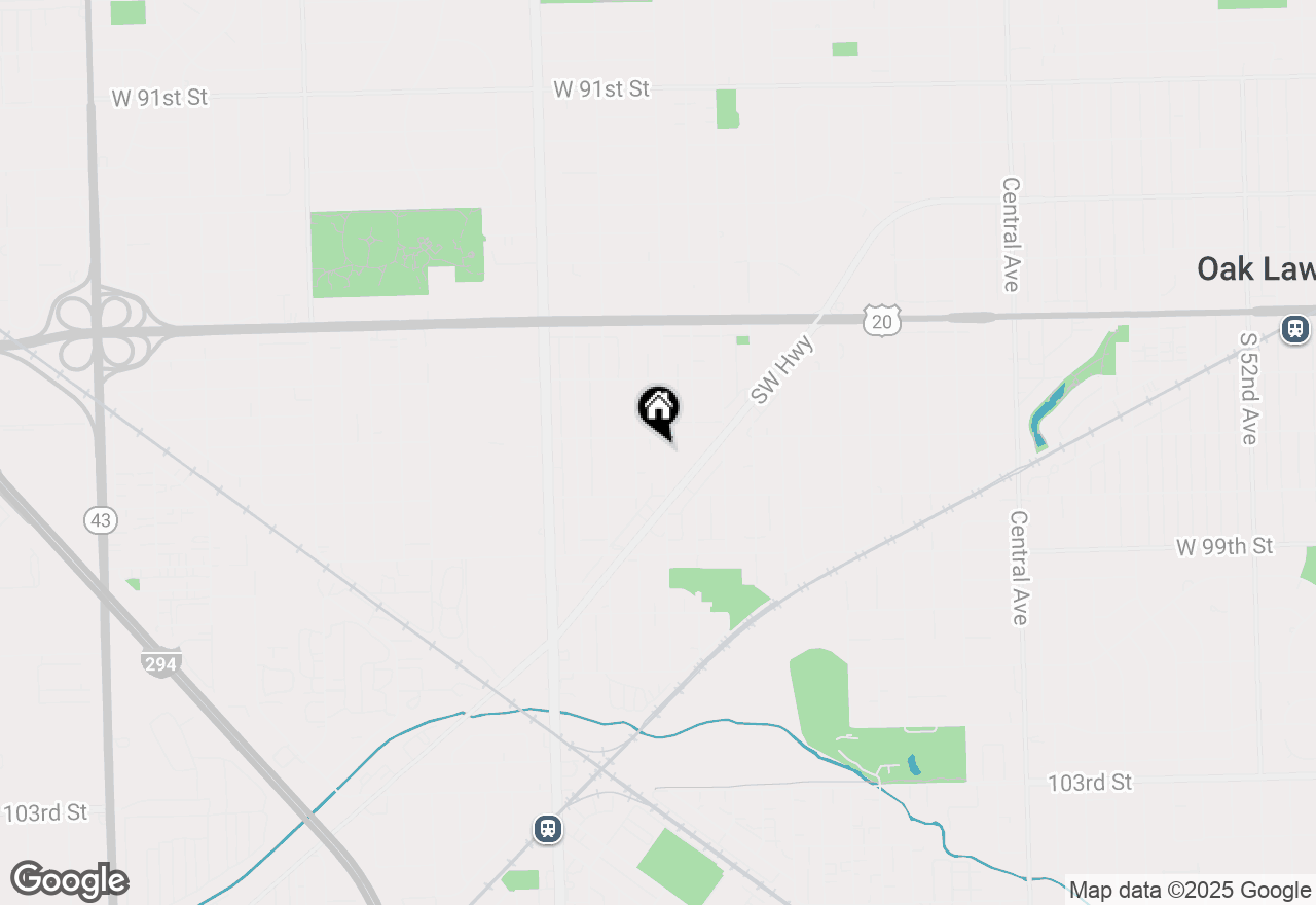 Map of 9708 Melvina Avenue, Oak Lawn, IL 60453