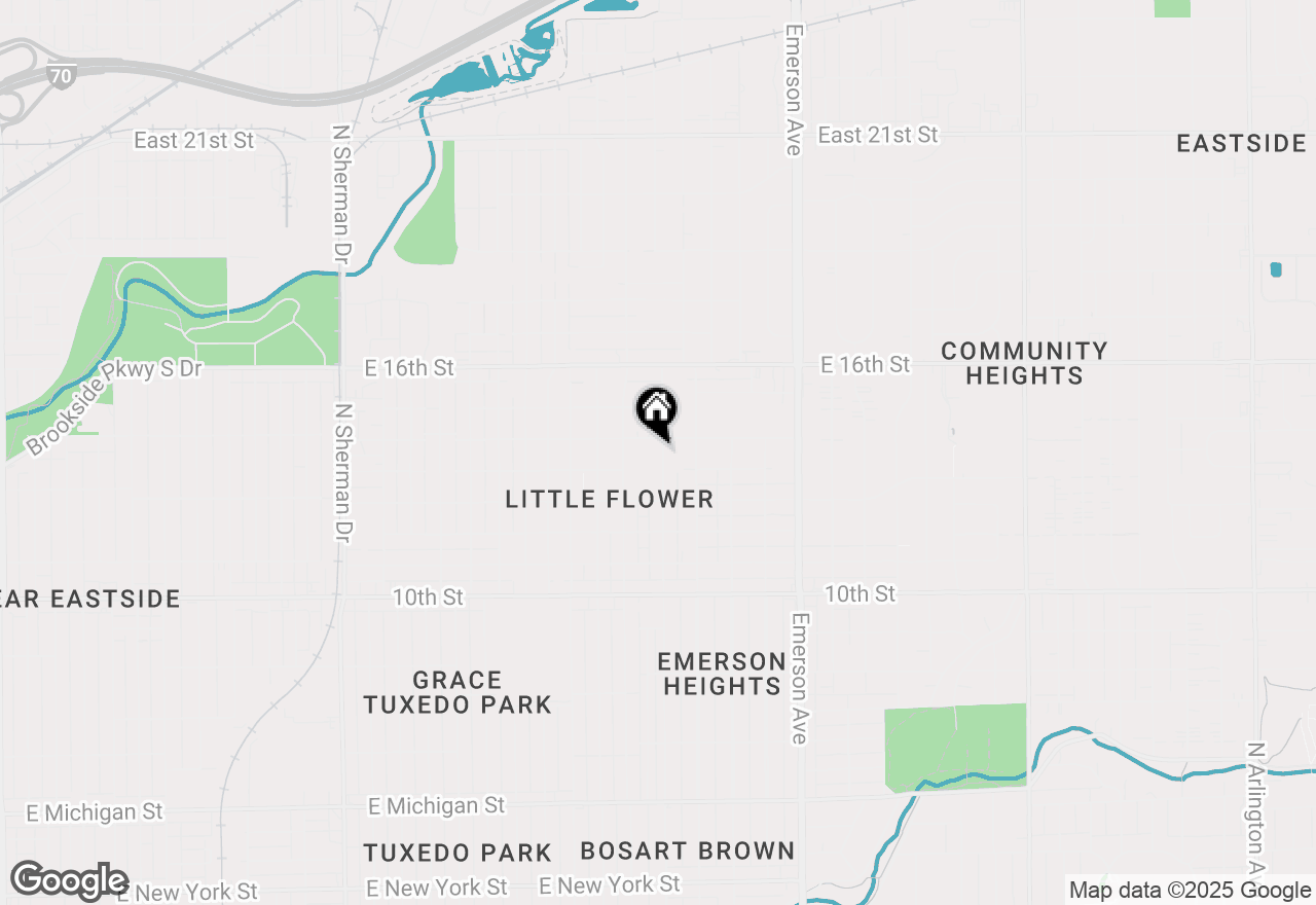 Map of 1412 Wallace Avenue, Indianapolis, IN 46201