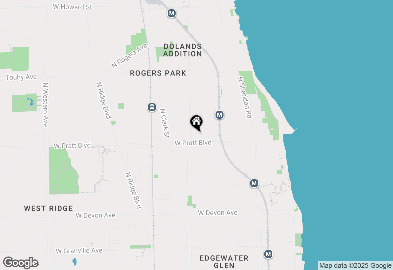 Map of 1529 W Farwell Avenue #3N, Chicago, IL 60626