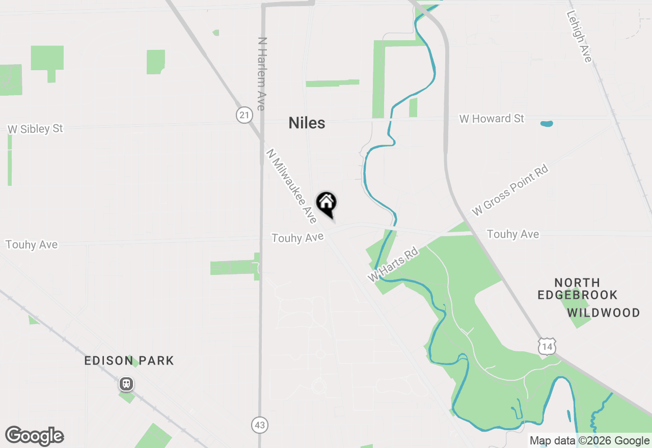 Map of 6980 W Touhy Avenue #201, Niles, IL 60714