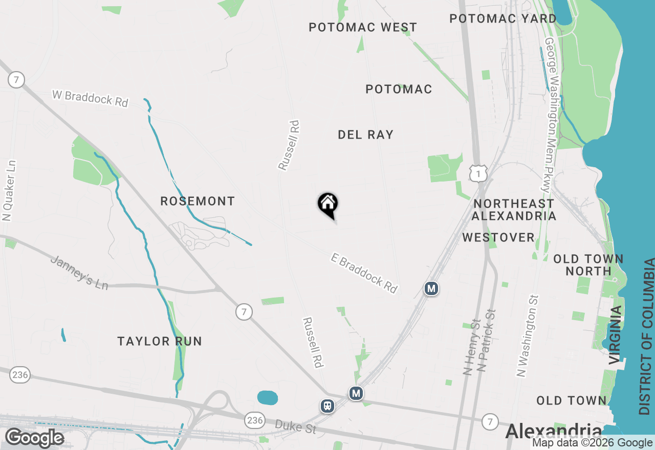 Map of 3 E Alexandria Avenue, Alexandria, VA 22301