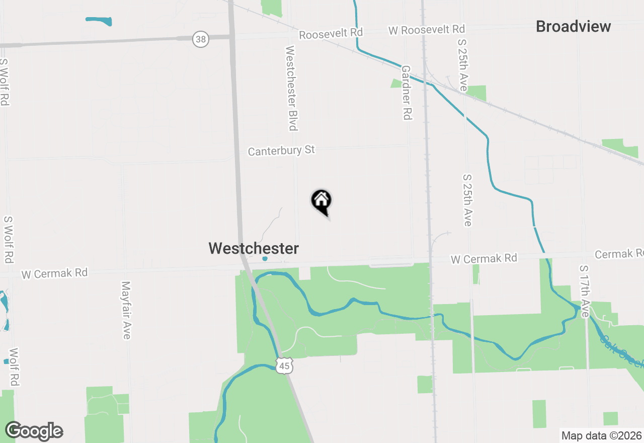 Map of 1932 Newcastle Avenue, Westchester, IL 60154