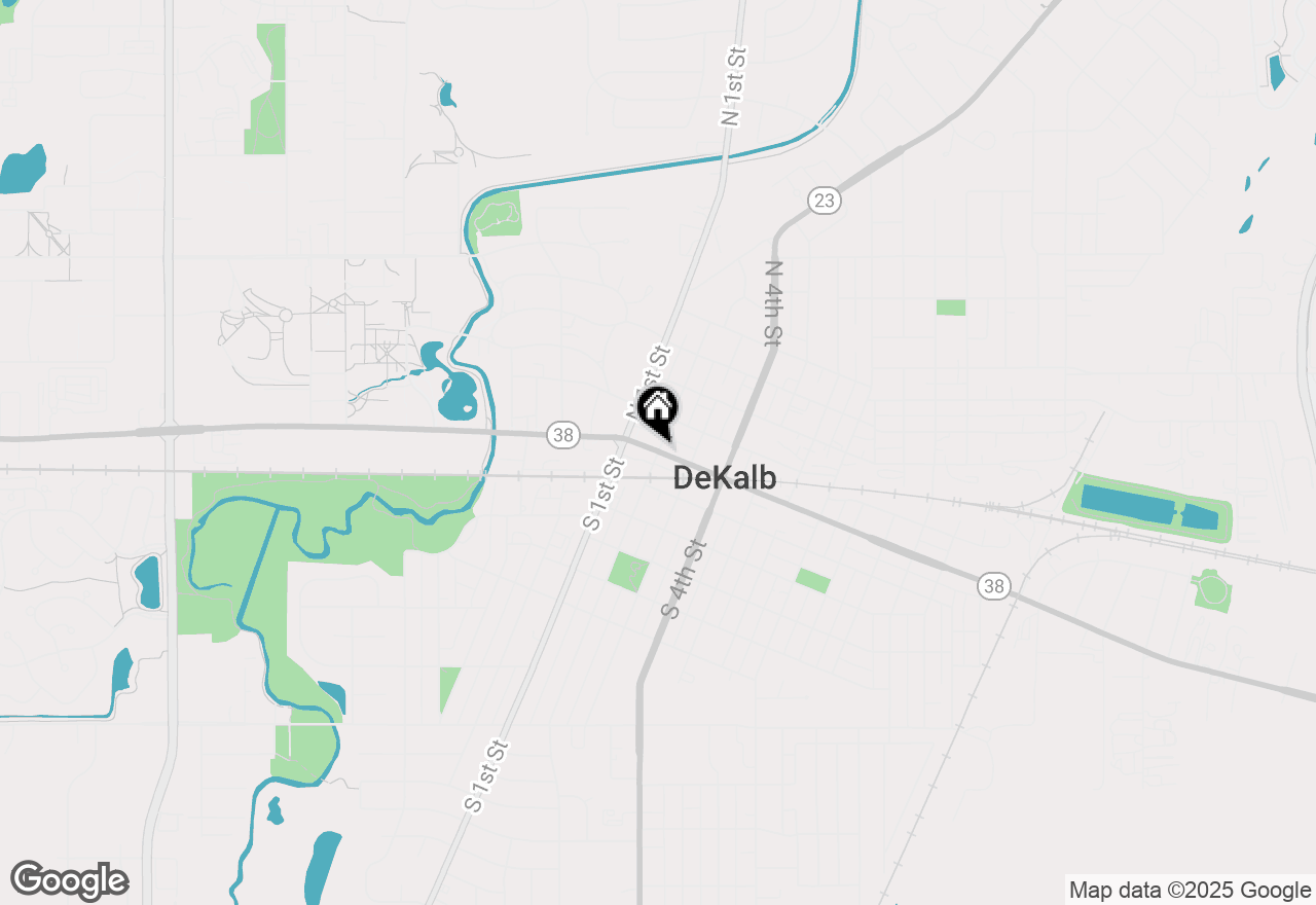 Map of 102 S 2nd Street #D, Dekalb, IL 60115