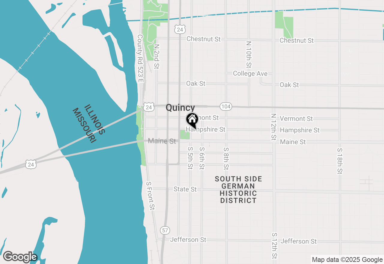 Map of 130 N 5th Street, Quincy, IL 62301