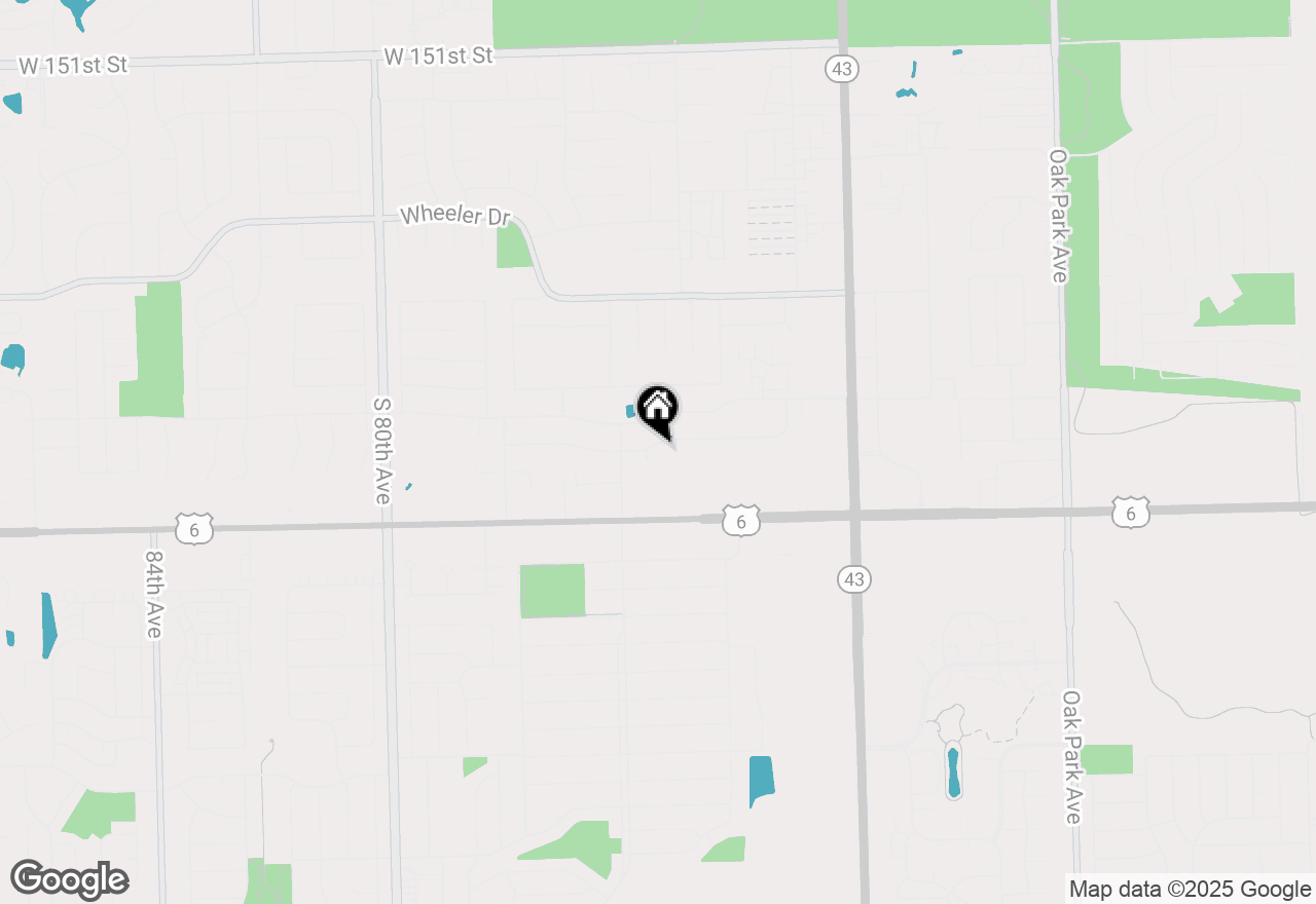 Map of 7515 Tiffany Drive #2W, Orland Park, IL 60462